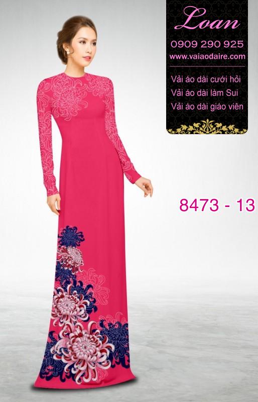 Vải áo dài hoa Cúc Đại Đóa