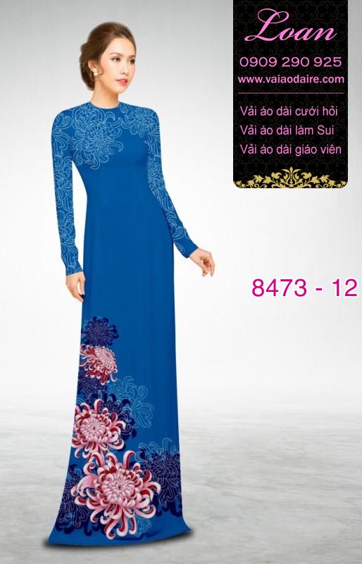 Vải áo dài hoa Cúc Đại Đóa