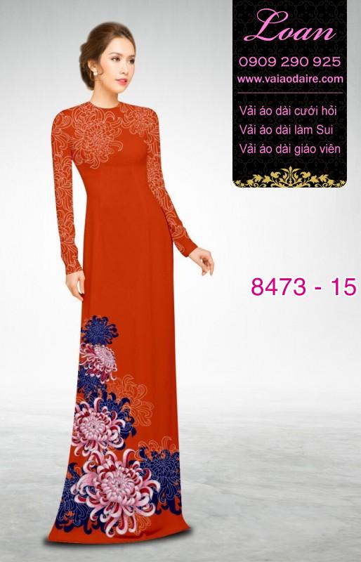 Vải áo dài hoa Cúc Đại Đóa