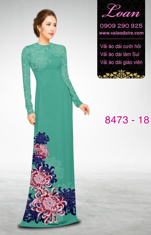 Vải áo dài hoa Cúc Đại Đóa