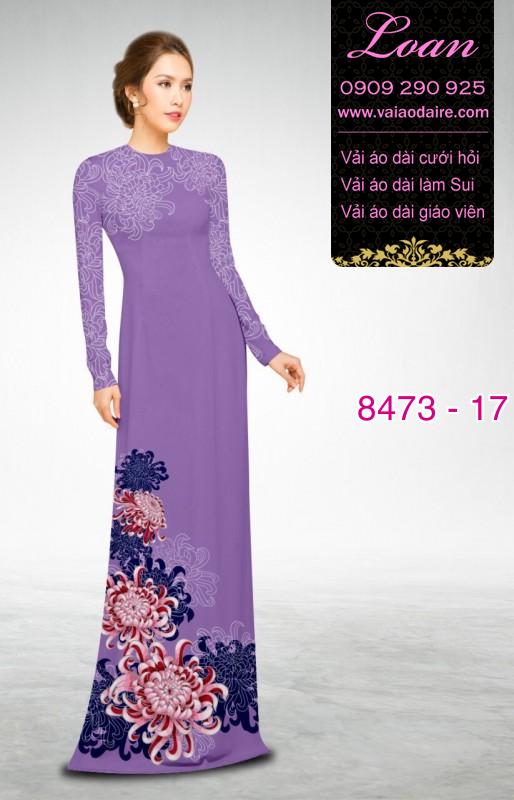 Vải áo dài hoa Cúc Đại Đóa