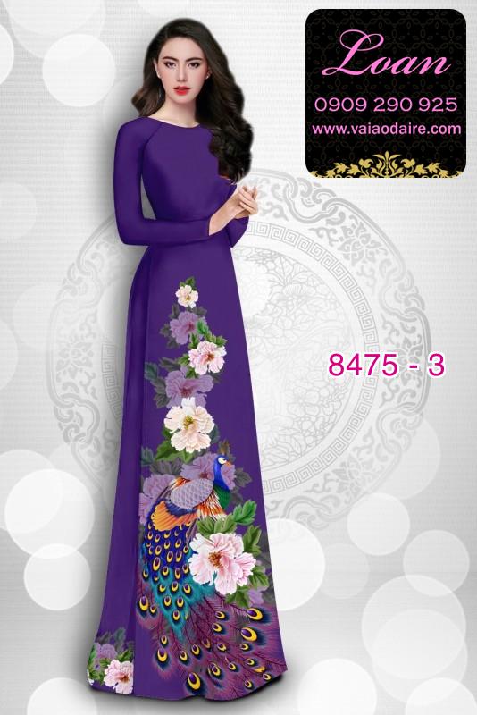 Vải áo dài hoa 3D