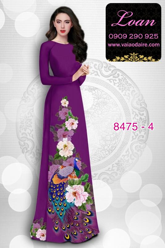 Vải áo dài hoa 3D