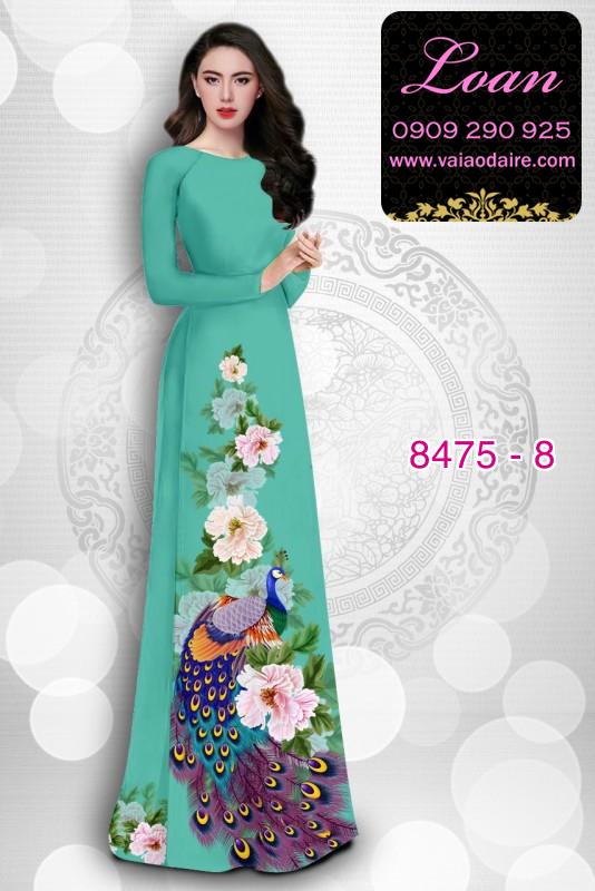 Vải áo dài hoa 3D
