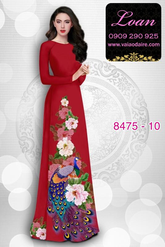 Vải áo dài hoa 3D