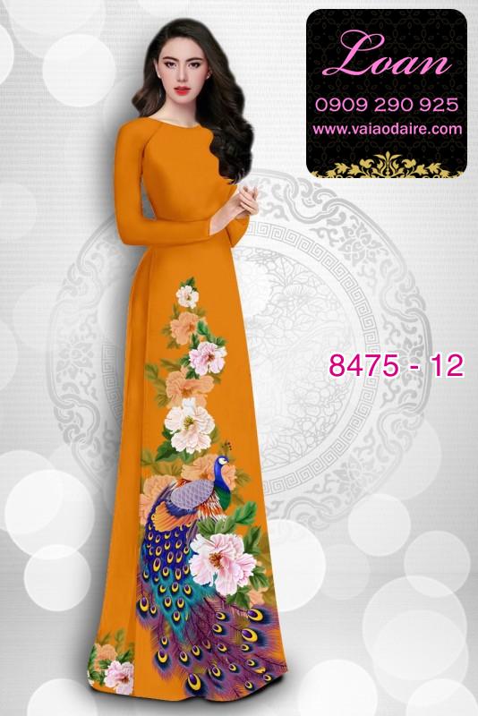 Vải áo dài hoa 3D