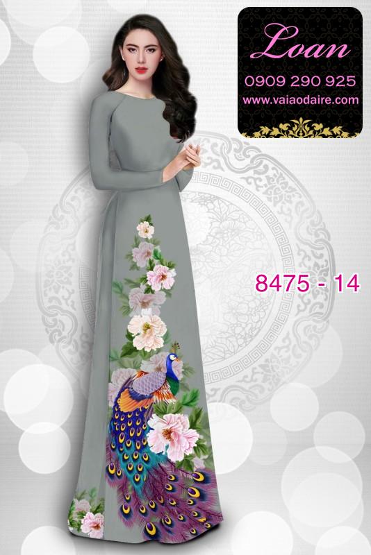 Vải áo dài hoa 3D