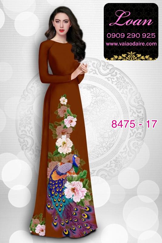 Vải áo dài hoa 3D