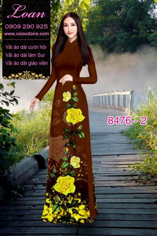 Vải áo dài hoa Hồng
