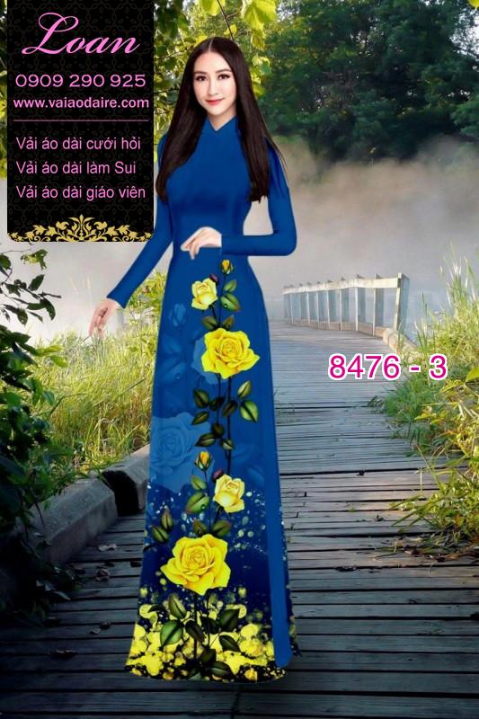 Vải áo dài hoa Hồng