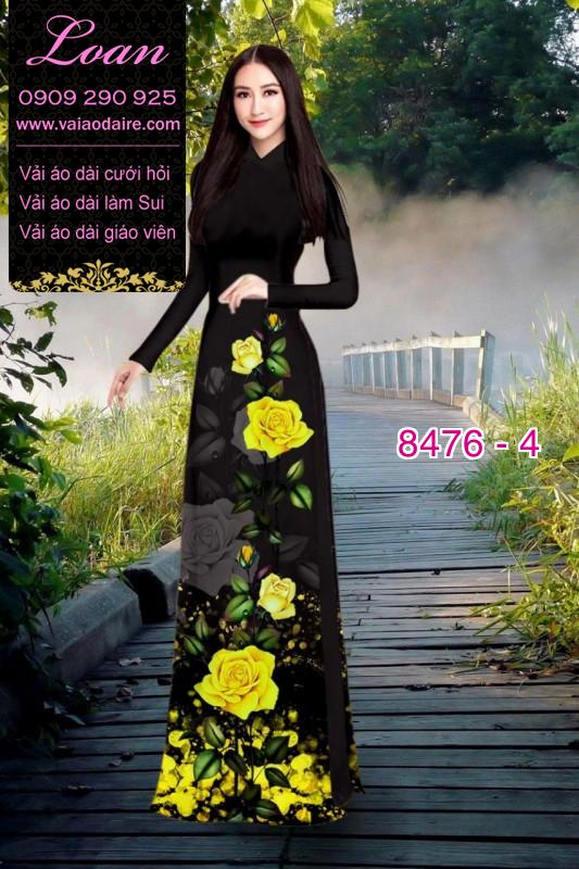 Vải áo dài hoa Hồng