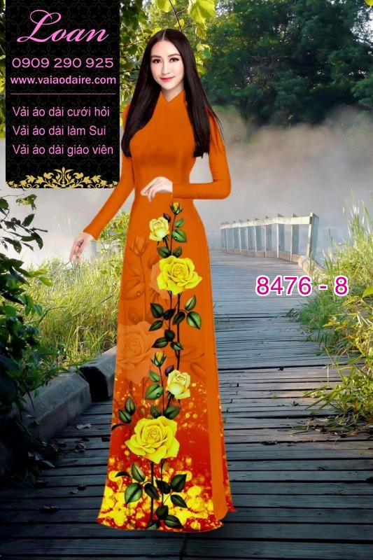 Vải áo dài hoa Hồng
