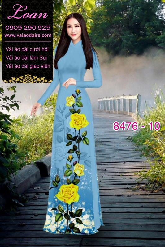 Vải áo dài hoa Hồng