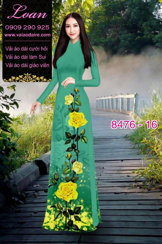 Vải áo dài hoa Hồng