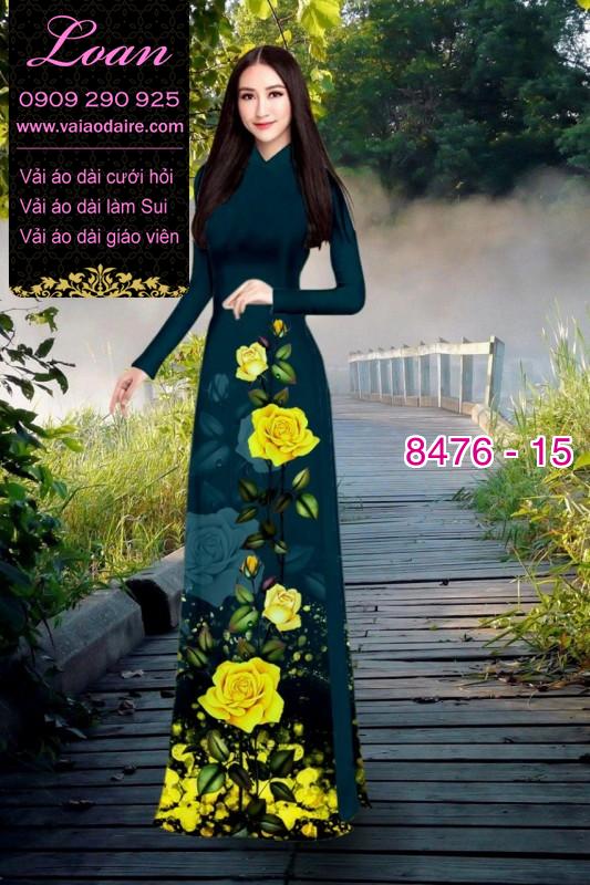 Vải áo dài hoa Hồng