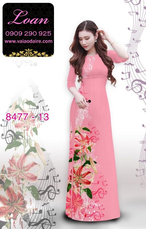 Vải áo dài hoa Ly