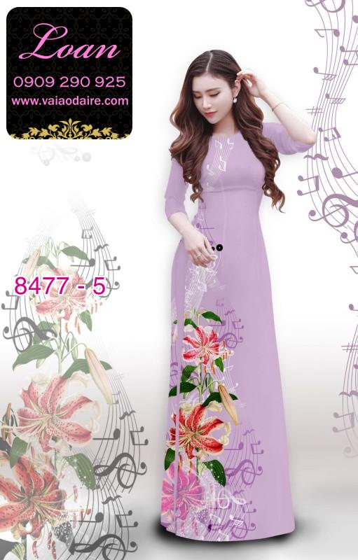 Vải áo dài hoa Ly