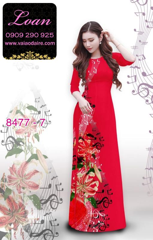 Vải áo dài hoa Ly