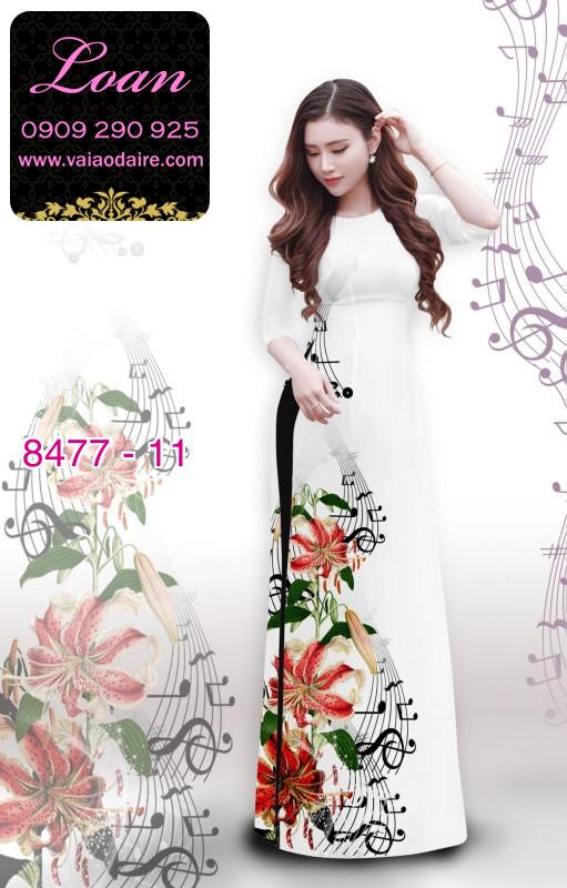 Vải áo dài hoa Ly