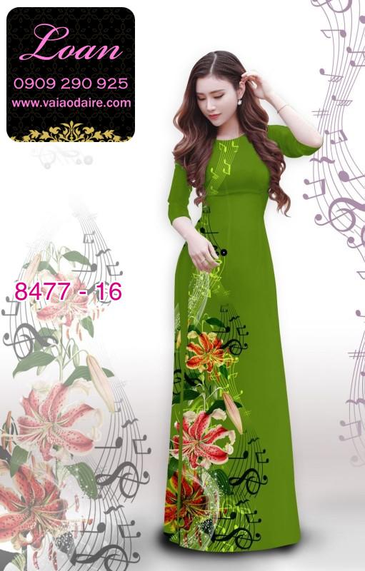 Vải áo dài hoa Ly