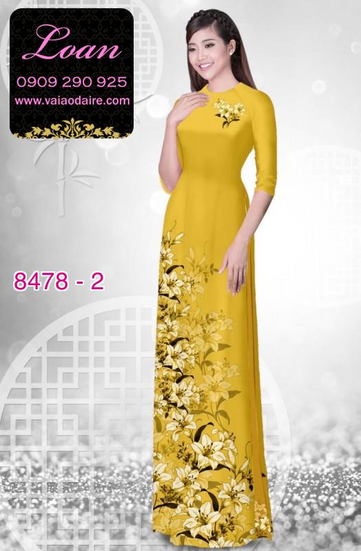 Vải áo dài hoa Ly