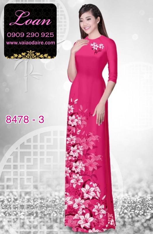 Vải áo dài hoa Ly