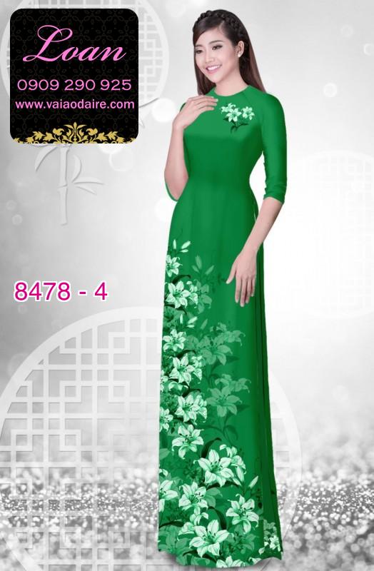 Vải áo dài hoa Ly