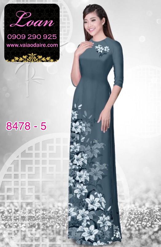 Vải áo dài hoa Ly
