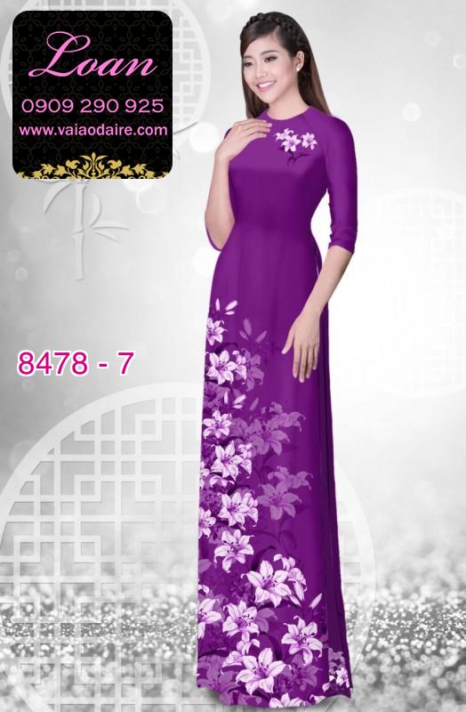 Vải áo dài hoa Ly