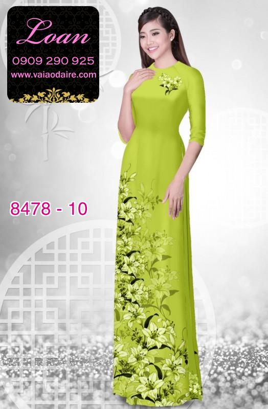 Vải áo dài hoa Ly
