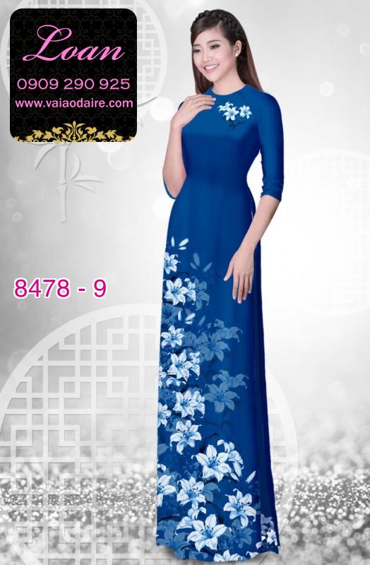 Vải áo dài hoa Ly