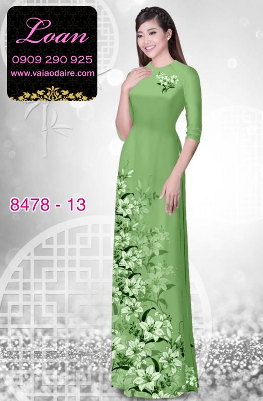 Vải áo dài hoa Ly