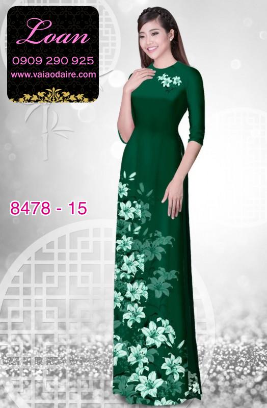 Vải áo dài hoa Ly