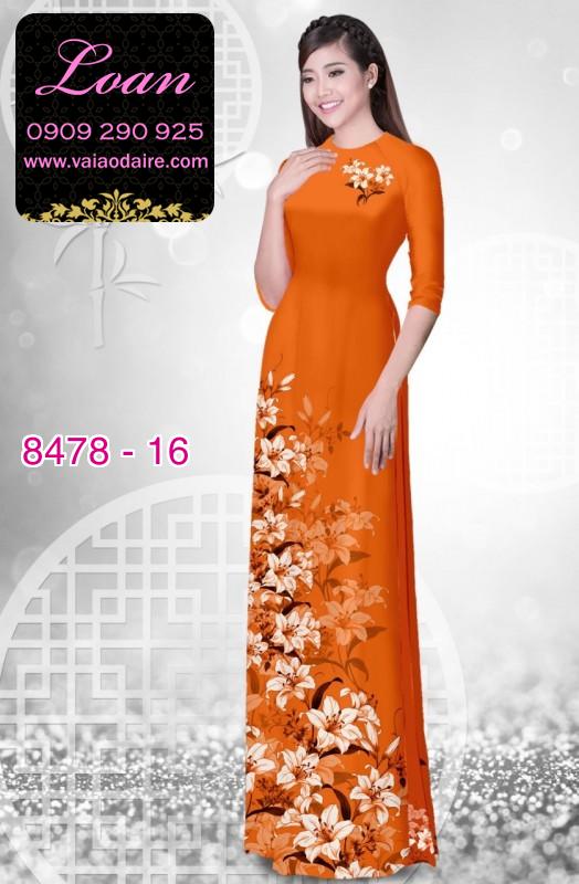 Vải áo dài hoa Ly