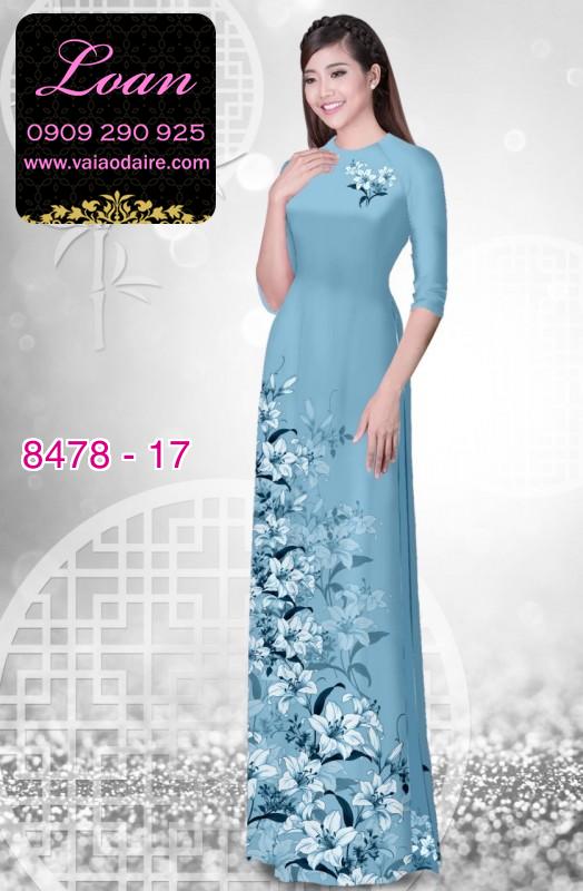 Vải áo dài hoa Ly