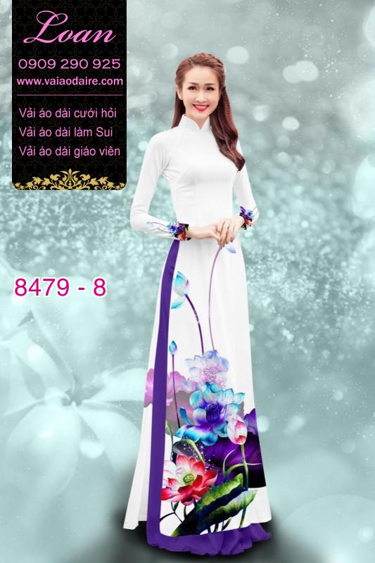 Vải áo dài hoa 3D Vải áo dài hoa 3D