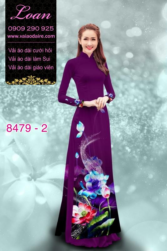 Vải áo dài hoa 3D Vải áo dài hoa 3D