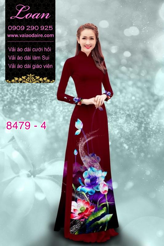Vải áo dài hoa 3D Vải áo dài hoa 3D