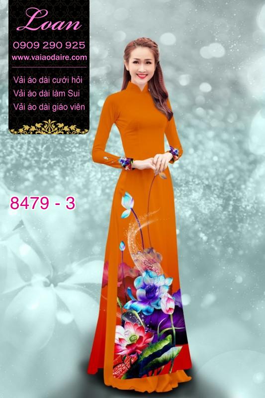 Vải áo dài hoa 3D Vải áo dài hoa 3D