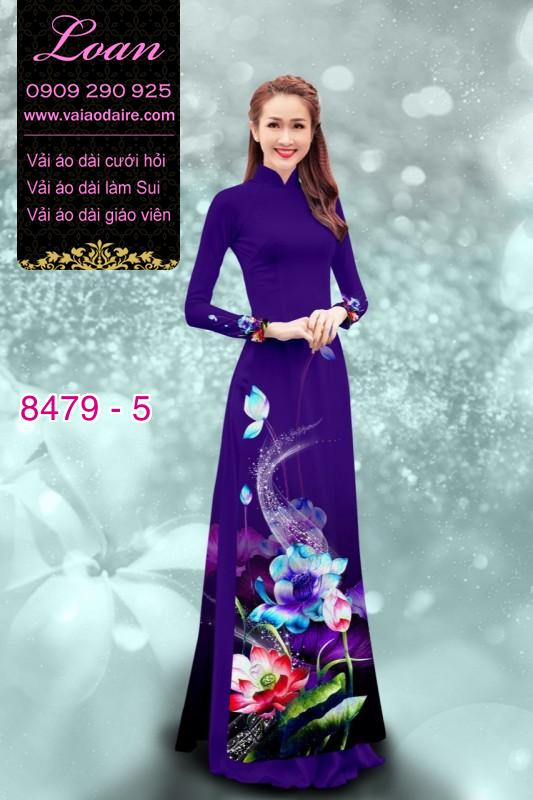 Vải áo dài hoa 3D Vải áo dài hoa 3D
