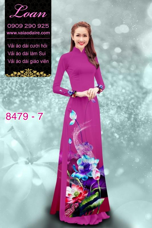Vải áo dài hoa 3D Vải áo dài hoa 3D