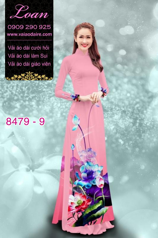 Vải áo dài hoa 3D Vải áo dài hoa 3D