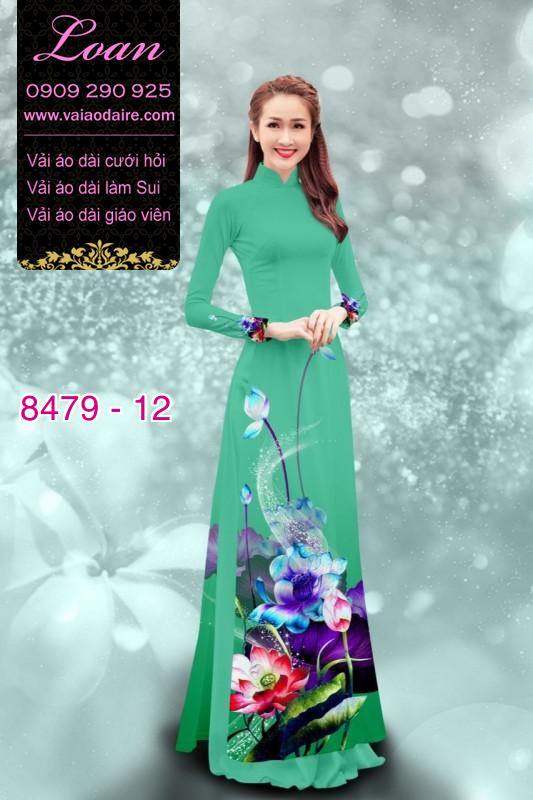 Vải áo dài hoa 3D Vải áo dài hoa 3D