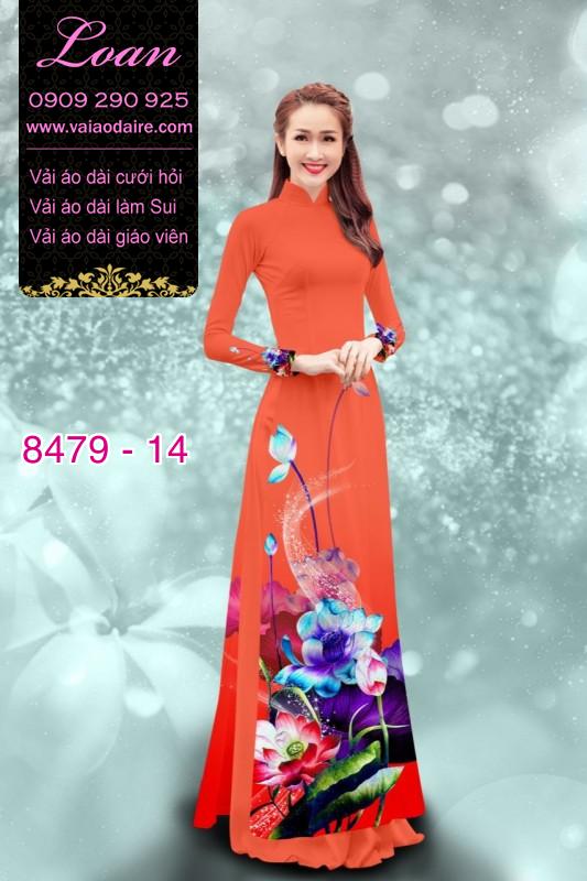 Vải áo dài hoa 3D Vải áo dài hoa 3D