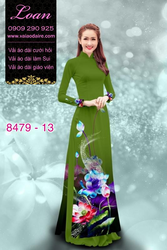 Vải áo dài hoa 3D Vải áo dài hoa 3D