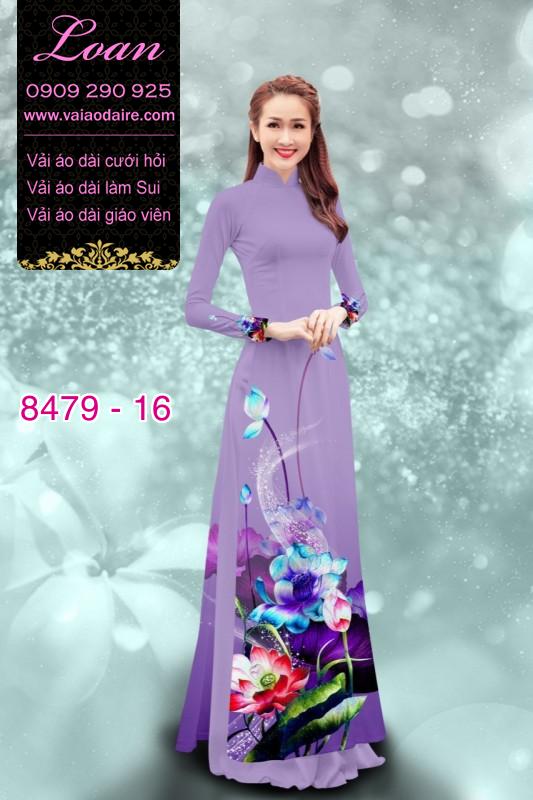 Vải áo dài hoa 3D Vải áo dài hoa 3D