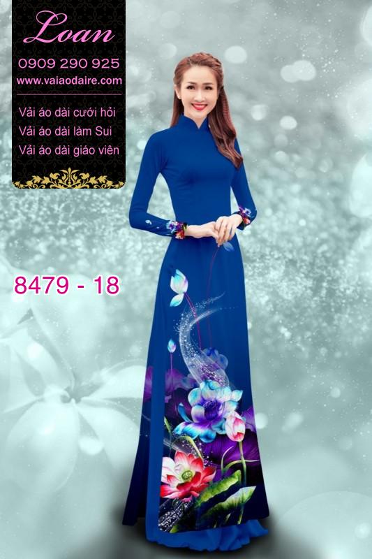 Vải áo dài hoa 3D Vải áo dài hoa 3D