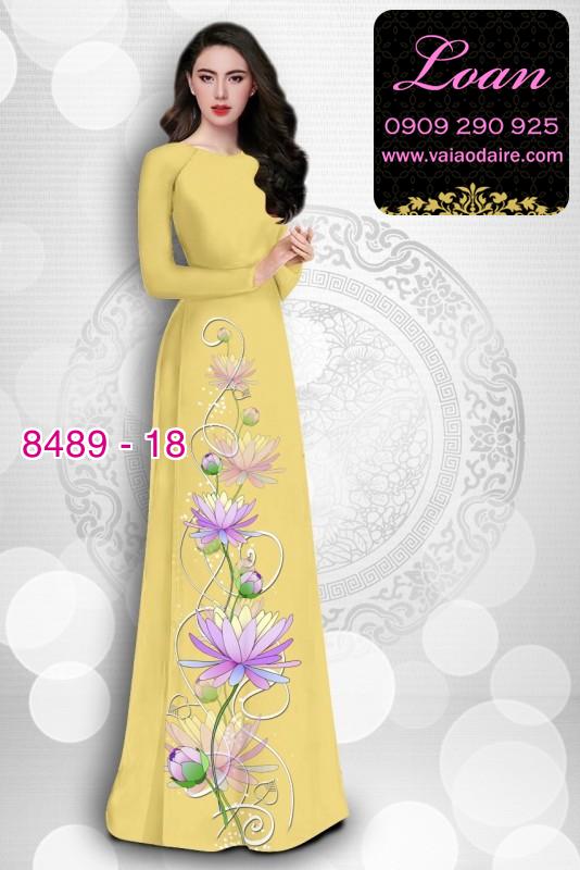 Vải áo dài hoa Sen Vải áo dài hoa Sen