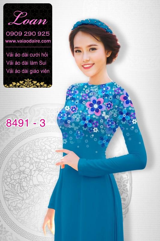 Vải áo dài hoa nhí