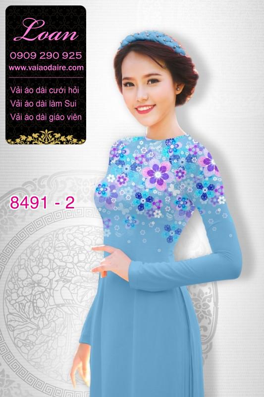 Vải áo dài hoa nhí